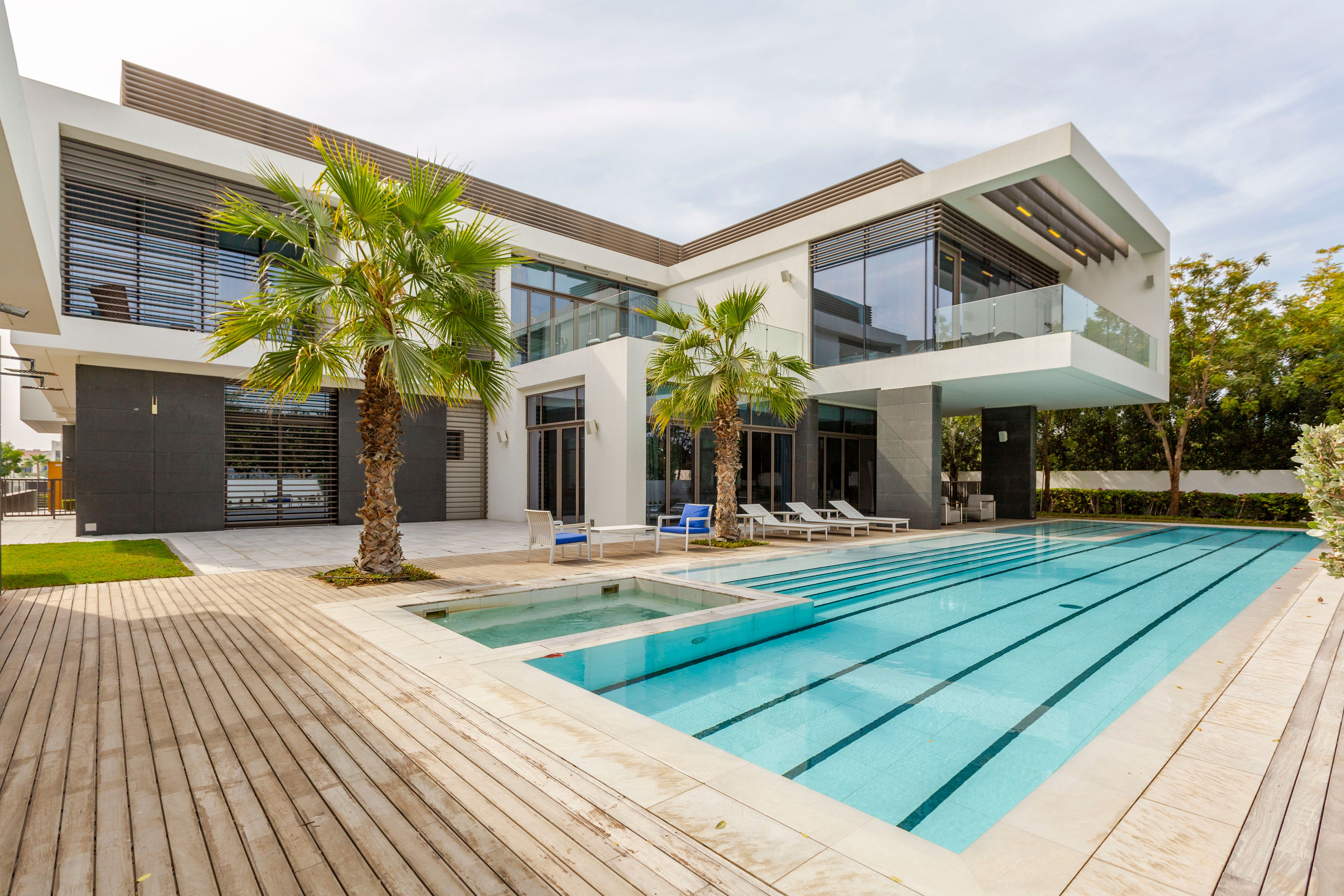 Luxury villa background